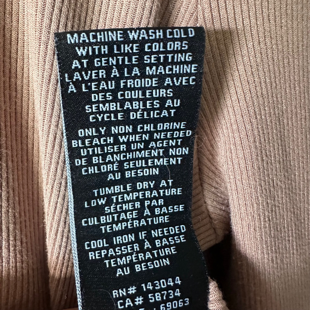 7 For All Mankind Brown Long Sleeve Ribbed Cardigan Sweater Women's Size L - Picture 7 of 7